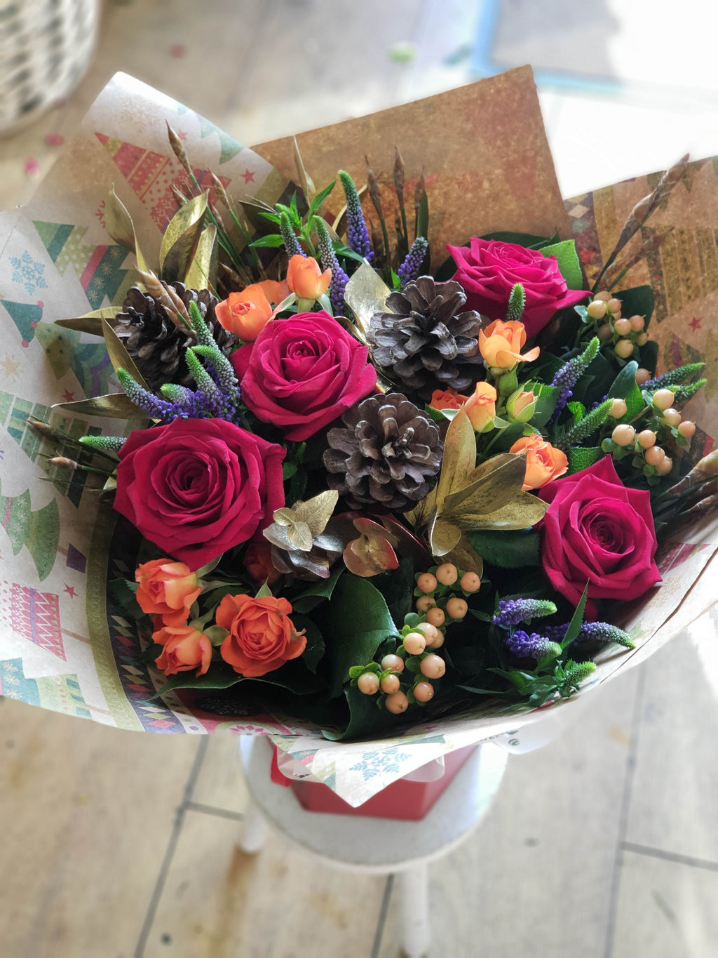 Christmas Florist Choice Hand Tie