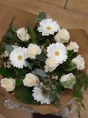 Gerbera and Rose Hand Tie